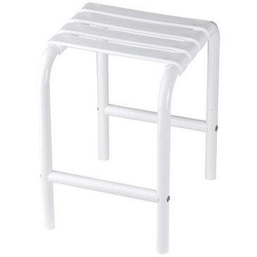 GODONNIER Tabouret de douche polypro/alu époxy blanc