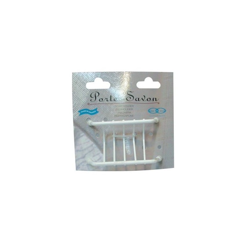 GODONNIER Porte savon grille fil plast.blc 72001