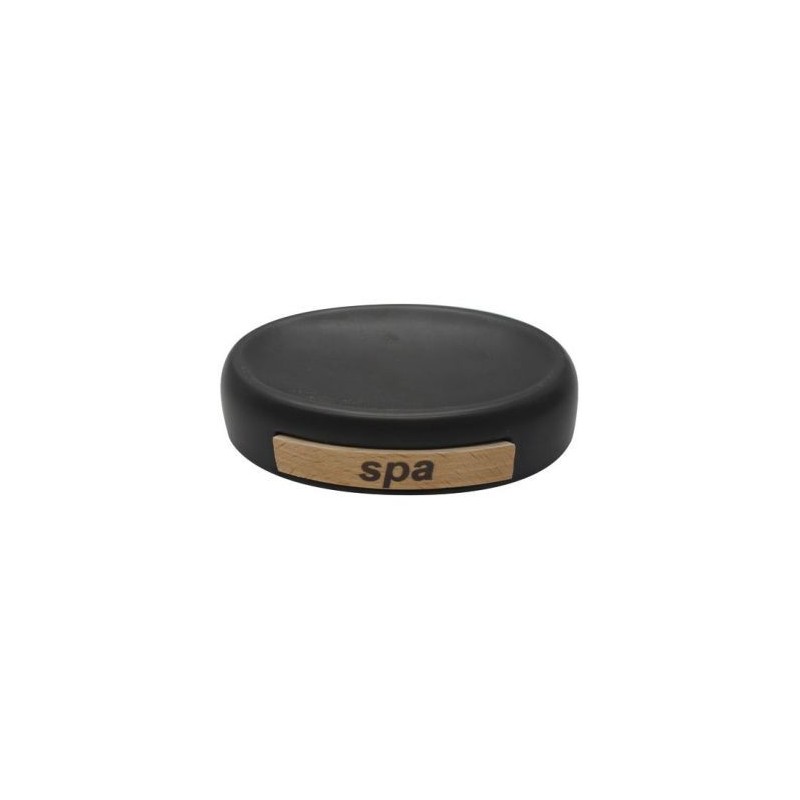MSV Porte savon céramique Spa noir