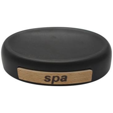 MSV Porte savon céramique Spa noir