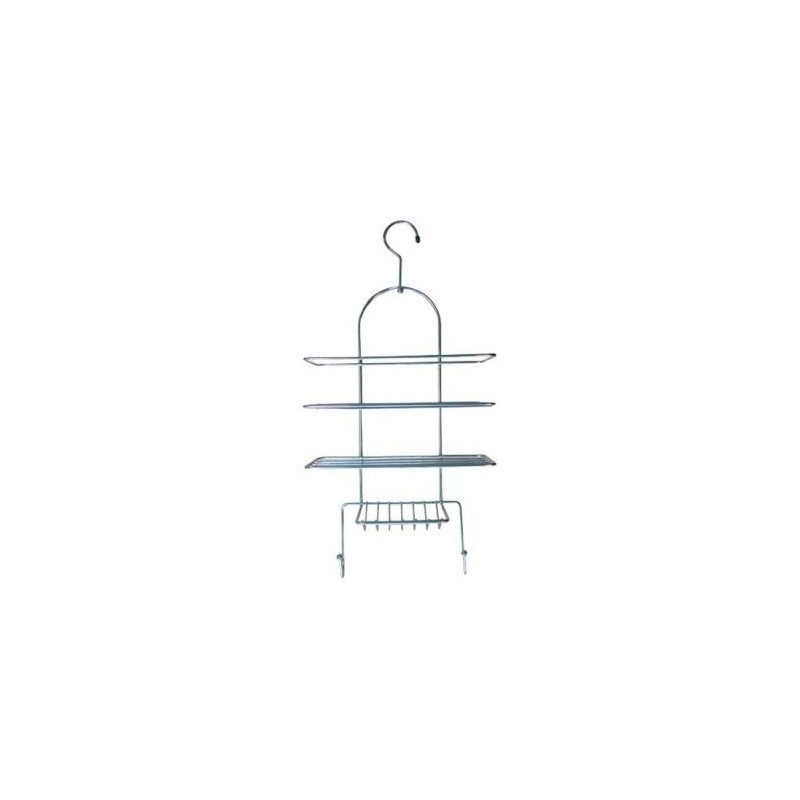 MSV Etagère de douche à suspendre chromée 25x53x11cm