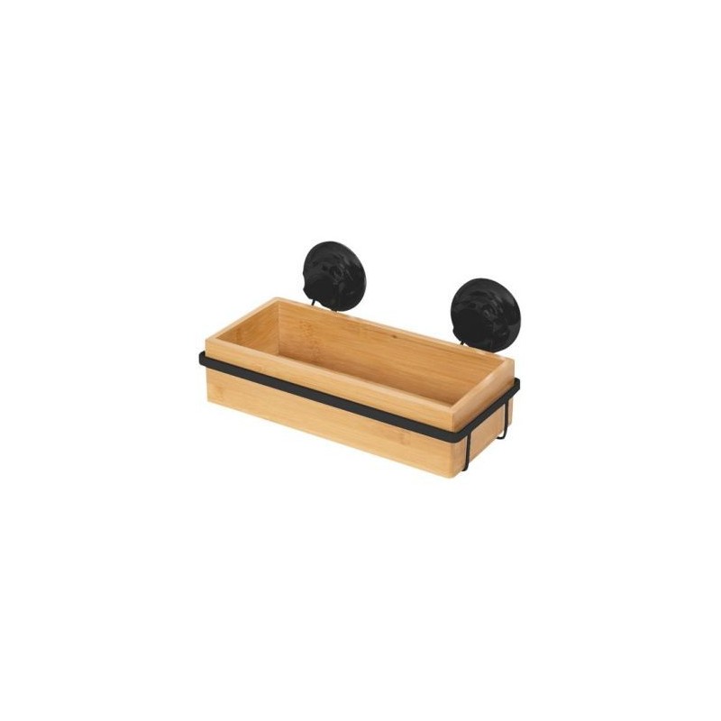 COMPACTOR Petite étagère à ventouse bambou naturel et métal