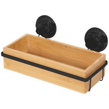 COMPACTOR Petite étagère à ventouse bambou naturel et métal