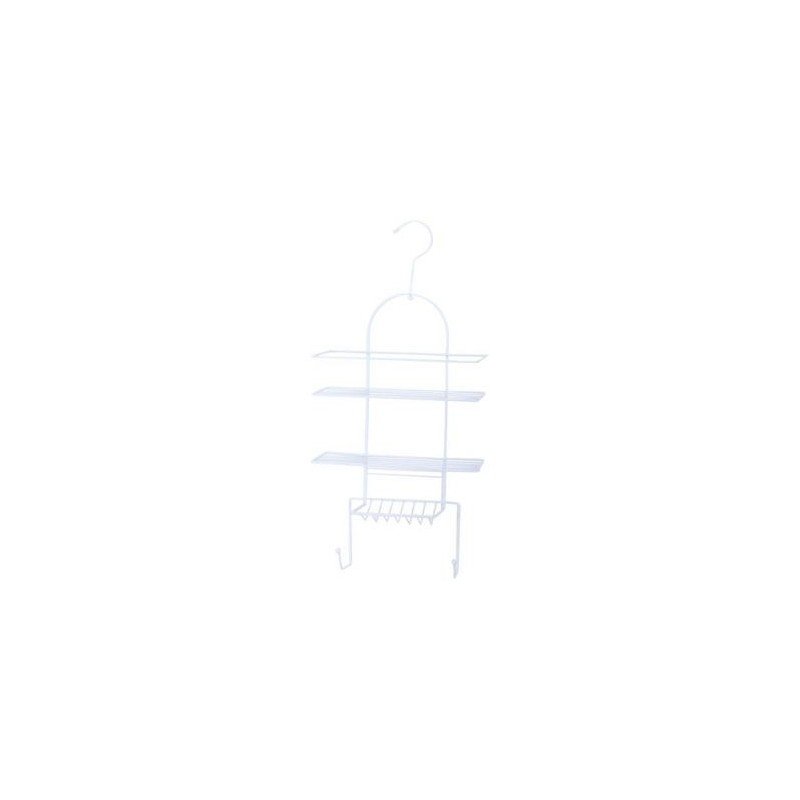 MSV Serviteur de douche 53x25x10.6 cm. acier blanc