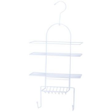MSV Serviteur de douche 53x25x10.6 cm. acier blanc