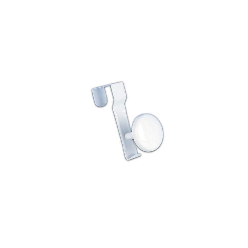GODONNIER Patère 1 tête clipsable acier blanc