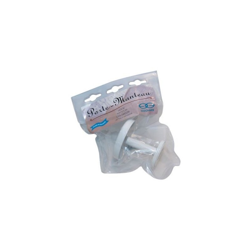 GODONNIER Patère 1 tête laqué blanc