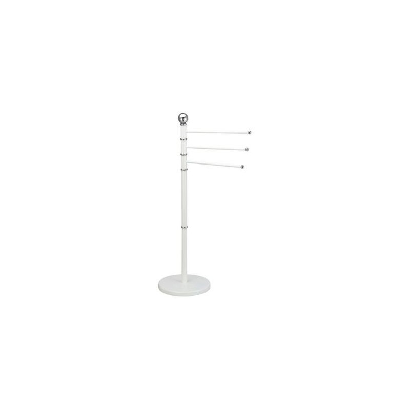 MSV Porte serviette 3 branches epoxy blanc