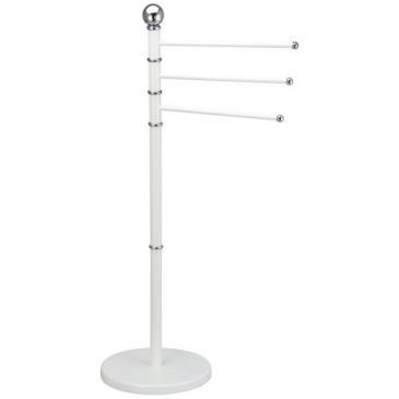 MSV Porte serviette 3 branches epoxy blanc