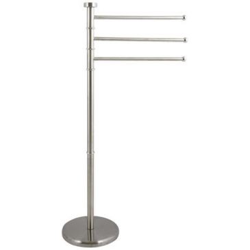 MSV Porte serviettes sur pieds à 3 branches gris
