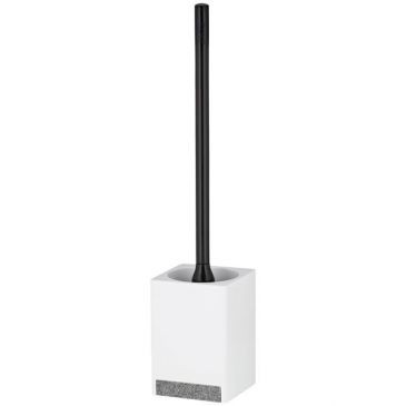 KELA Brosse WC cube blanc pierre