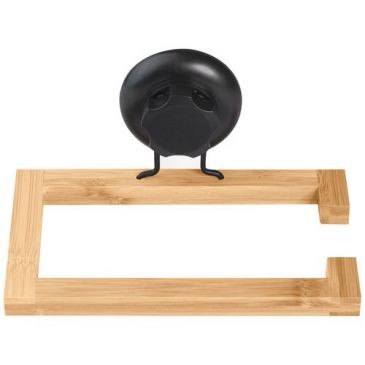 COMPACTOR Porte papier hygiénique ou porte serviette ventouse bambou