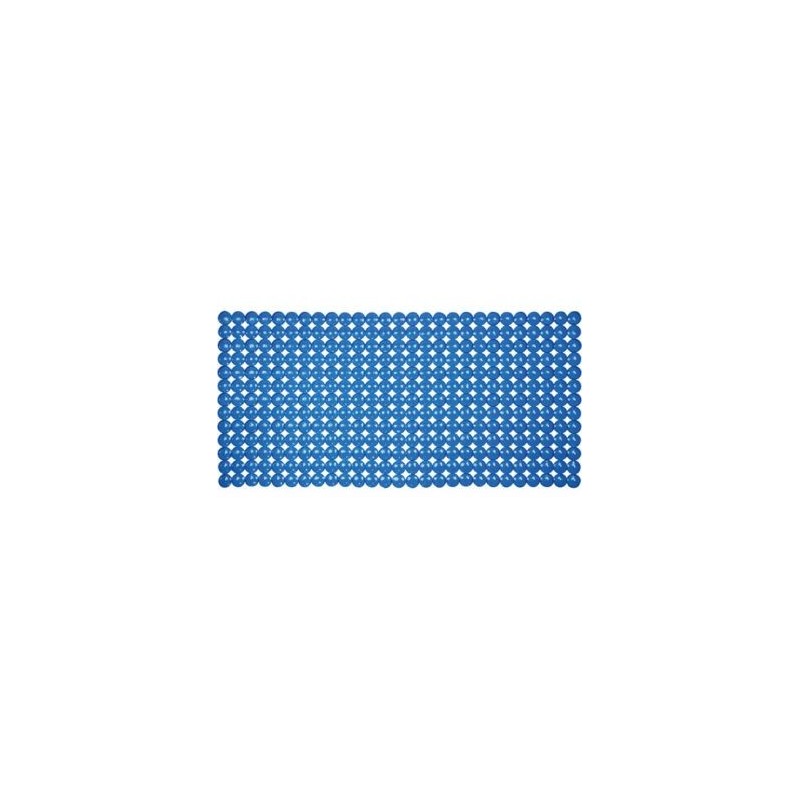 IDMAT Tapis fond de baignoire bulles bleu transparent 72x36cm