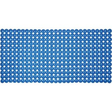 IDMAT Tapis fond de baignoire bulles bleu transparent 72x36cm