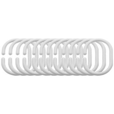 FRANDIS Anneaux pour rideau douche blanc x12 pièces