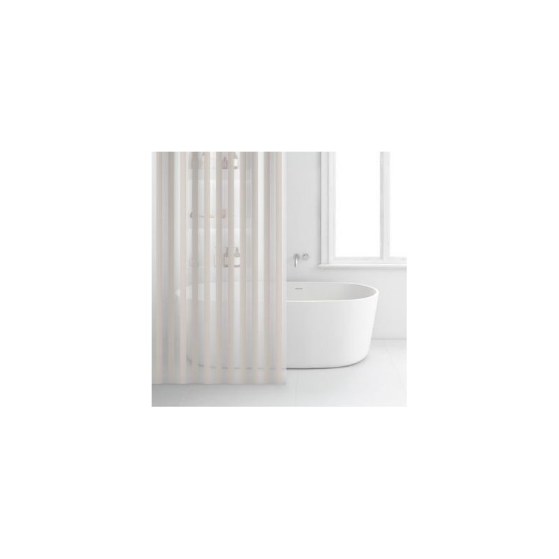 Rayen Rideau douche 180x200cm peva rayé blanc/beige