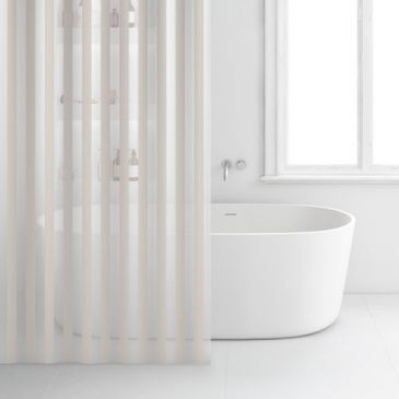 Rayen Rideau douche 180x200cm peva rayé blanc/beige