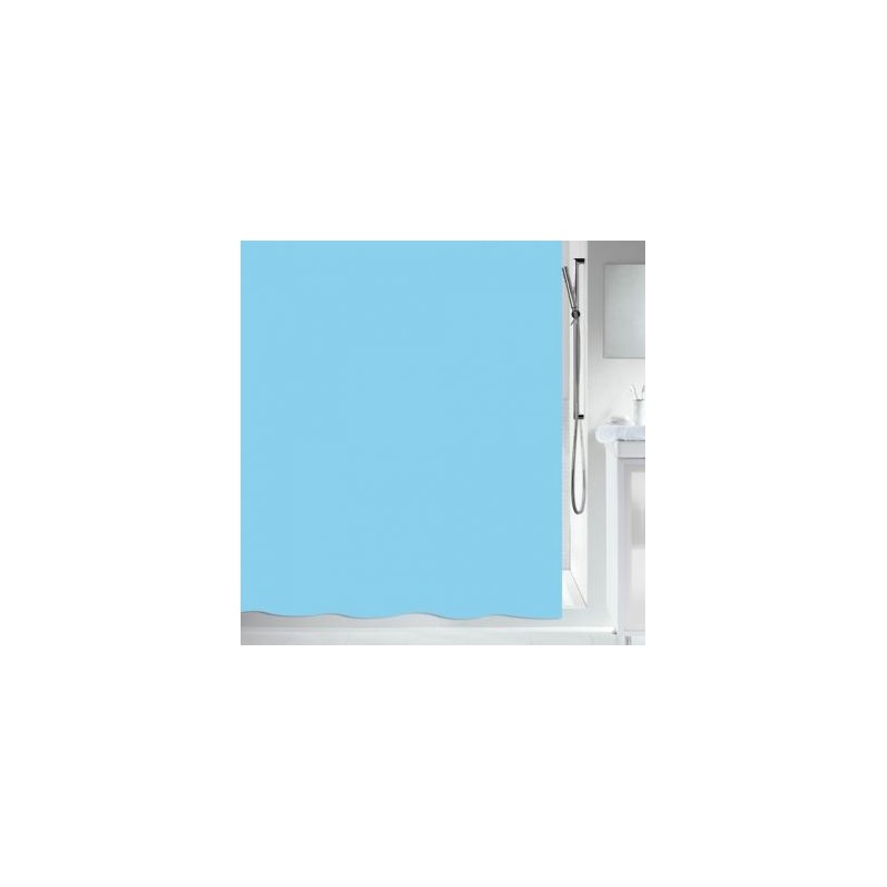 MSV Rideau de douche polyester 180x200cm bleu