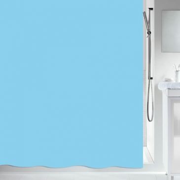MSV Rideau de douche polyester 180x200cm bleu
