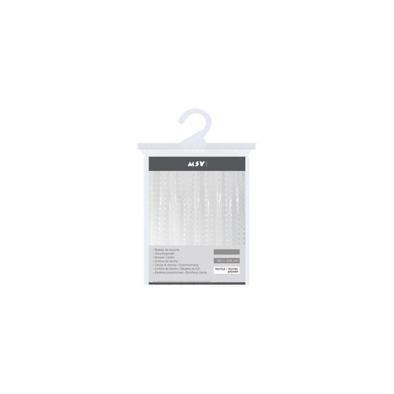 MSV Rideau pvc bristol white 180x200cm