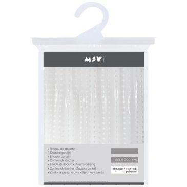 MSV Rideau pvc bristol white 180x200cm