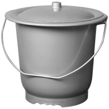 Aluminium et plastique Seau hygiénique modèle adulte + couvercle