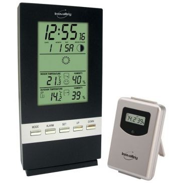 INOVALLEY Station météo +sonde sans fil coloris assortis