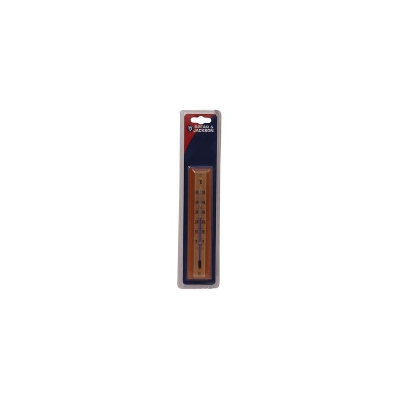 Spear & Jackson Thermomètre bois acajou doré 18cm