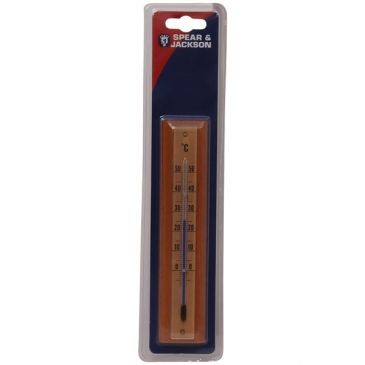 Spear & Jackson Thermomètre bois acajou doré 18cm