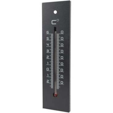 STIL Thermometre medium bois noir 22cm