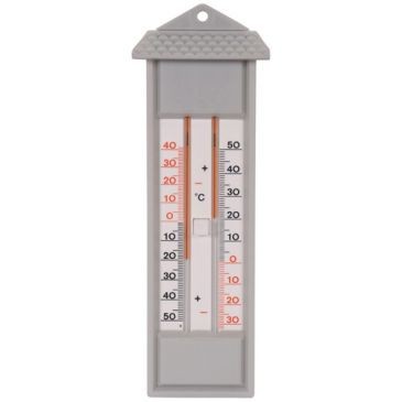 Spear & Jackson Thermomètre mini maxi sans mercure gris 23cm