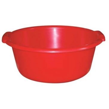 Aluminium et plastique Bassine ronde 11l ø38x16cm rouge