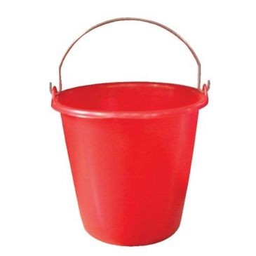 Aluminium et plastique Seau ménage 12L gradué rouge