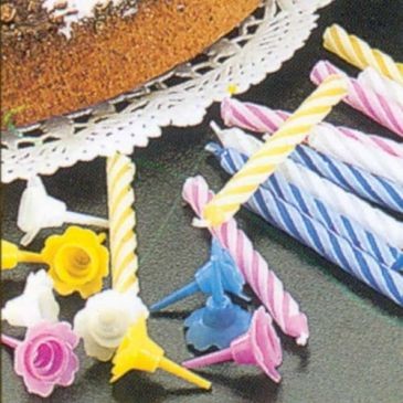 Metaltex Bougies anniversaire x24+12supports assortis blister 259000