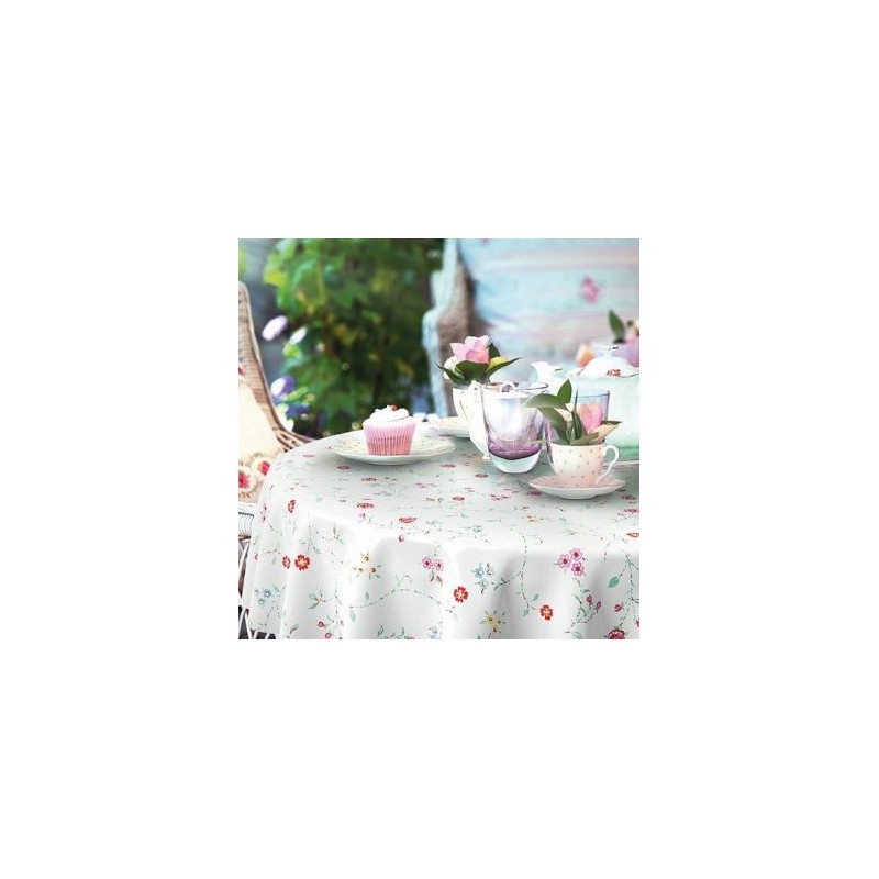 D-C-TABLE Nappe ronde manhattan bella creme 150cm