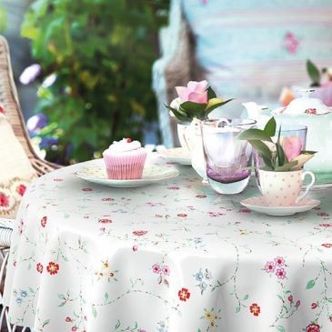 D-C-TABLE Nappe ronde manhattan bella creme 150cm