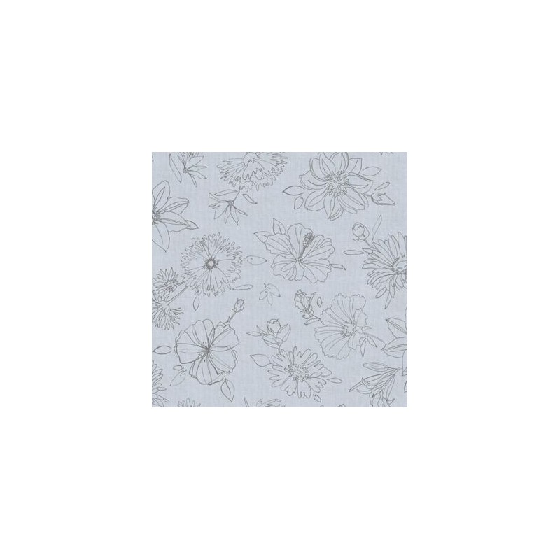 D-C-TABLE Nappe ronde manhattan palmas gris 150cm