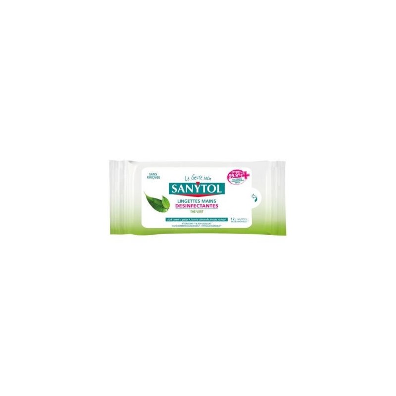 SANYTOL Sanytol lingettes désinfectantes mains x12