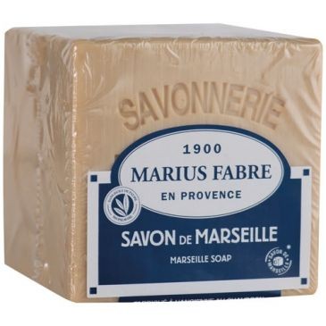 MARIUS FABRE Savon de marseille blanc filmé sans huile de palme 600g