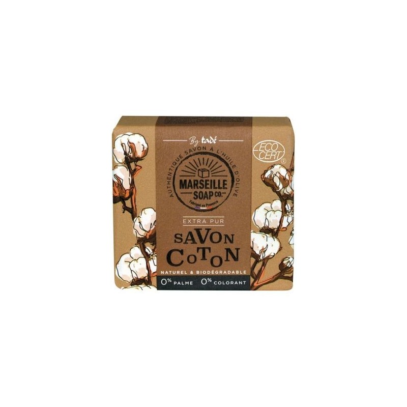 MARSEILLE SOAP Savon de marseille coton écocert 100g