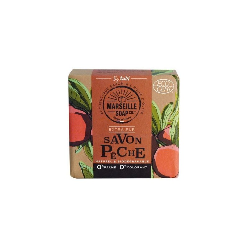 MARSEILLE SOAP Savon de marseille pêche écocert 100g
