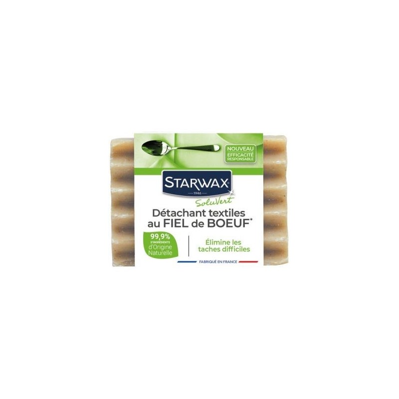 STARWAX SOLUVERT Savon détachant textile au fiel de boeuf 100g soluvert
