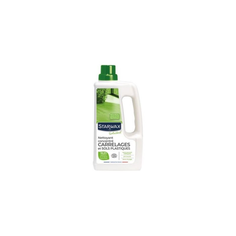 STARWAX SOLUVERT Nettoyant concentre carrelages et sols plastiques 1l Ecocert