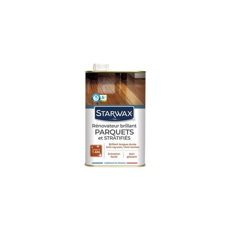 STARWAX Rénovateur longue durée parquets stratifiés brillant 1L