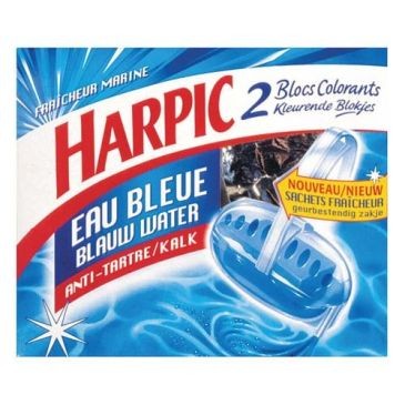 HARPIC Bloc cuvette WC Harpic anti-tartre eau bleue