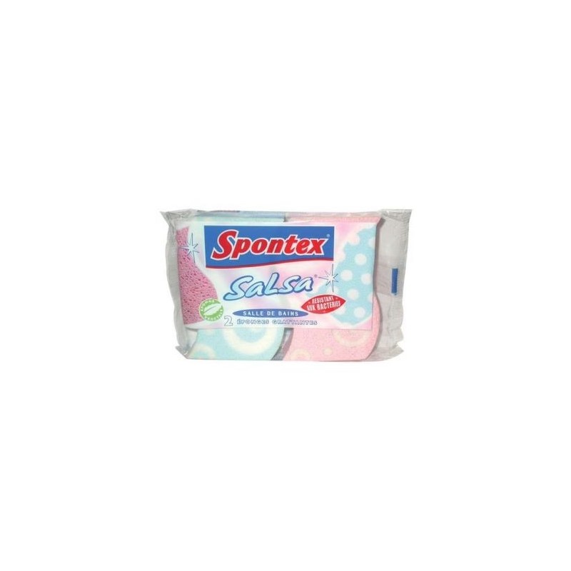 Spontex Éponge grattante s/de bains x2 salsa