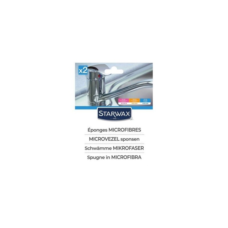 STARWAX Eponges microfibre x2