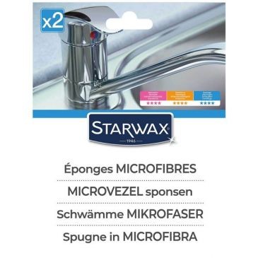 STARWAX Eponges microfibre x2
