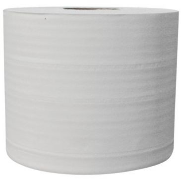 PAPECO Essuie main bobine 2 plis blanc pur 1000 formats lot de 2