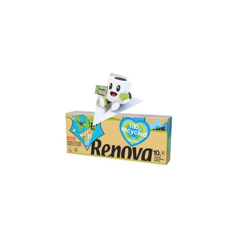 RENOVA Mouchoirs rénovagreen étuis 10x10